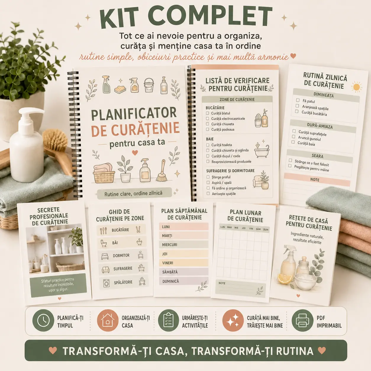 Kit Complet - Planificator de Curățenie + Bonusuri